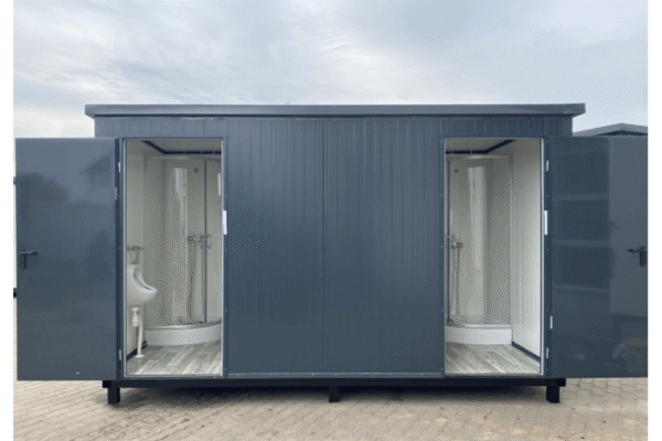 Contenedor sanitario 4x2m WC double con duchas