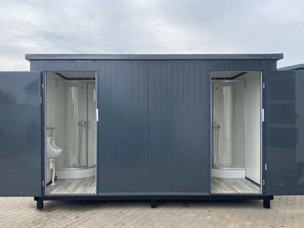Contenedor sanitario 4x2m WC double con duchas
