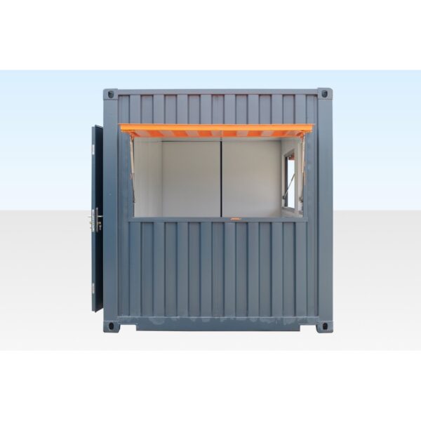 Container-Café-Bar, 6 Meter, 2 x Frontbedienklappe