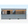 Container-Café-Bar, 6 Meter, 2 x Frontbedienklappe