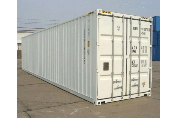 40-Fuß-High-Cube-Wohnwagen, weiß