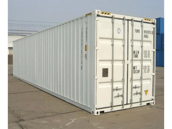 40-Fuß-High-Cube-Wohnwagen, weiß