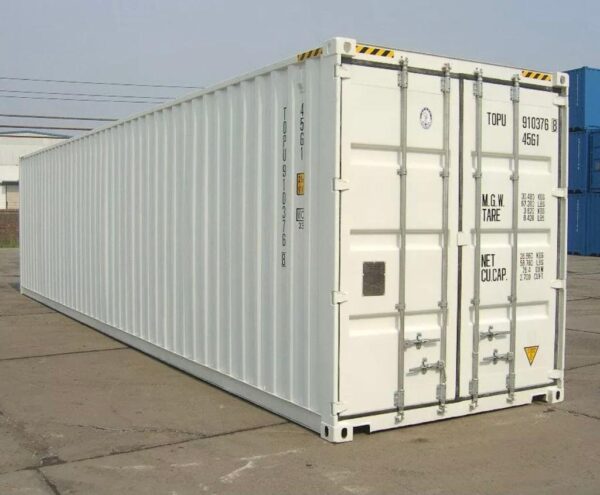 40-Fuß-High-Cube-Wohnwagen, weiß