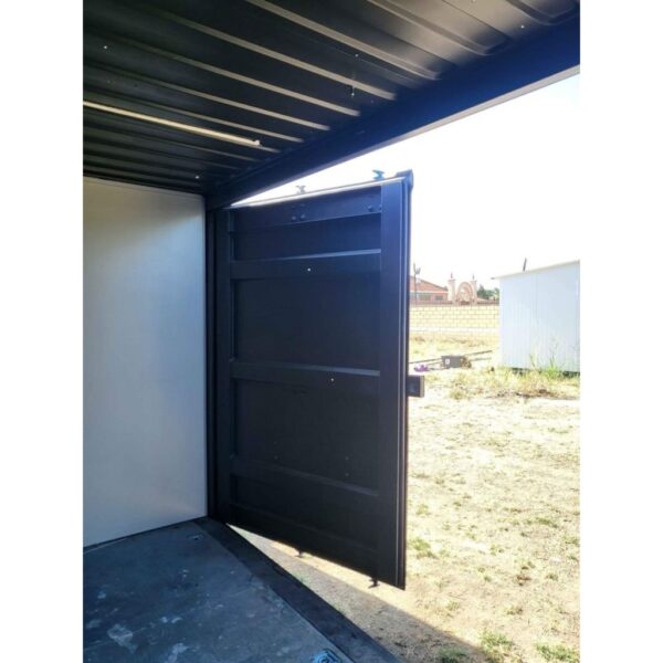 20-Fuß-Container mit offener Seite / Vollzugriff, schwarz
