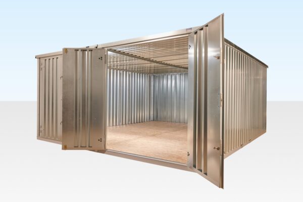 Container-Set mit Flachseitenkupplung 3 m x 4,2 m (verzinkt XL)