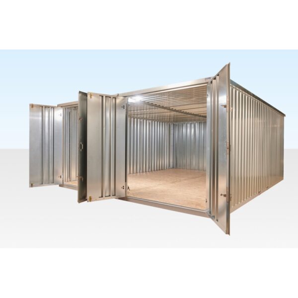 Container-Set mit Flachseitenkupplung 3 m x 4,2 m (verzinkt XL)