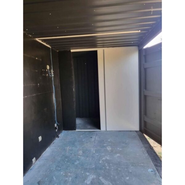 20-Fuß-Container mit offener Seite / Vollzugriff, schwarz