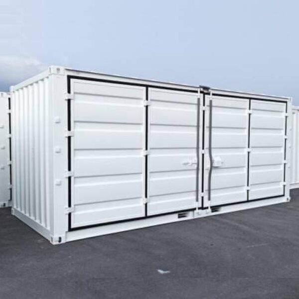 20-Fuß-Container mit offener Seite / Vollzugang, weiß
