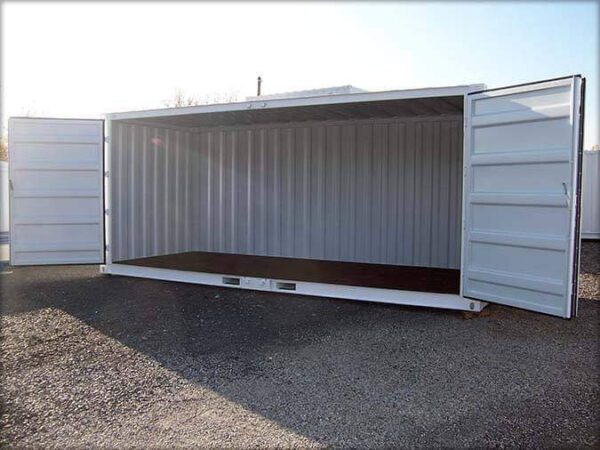20-Fuß-Container mit offener Seite / Vollzugang, weiß