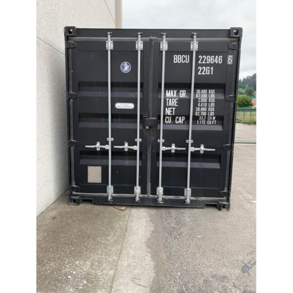 20-Fuß-Lagercontainer, Selbstlagerungscontainer, Schwarz