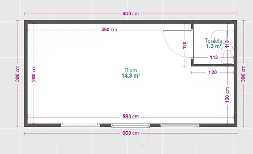 Gewerbebürocontainer 18 m²