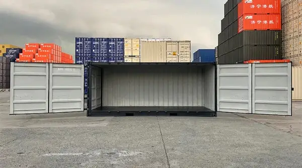 20-Fuß-HC-Container mit seitlicher Öffnung, Grau – Neu