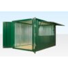 Flacher XL 4m Kiosk (RAL6005) – Grüne, verzinkte, flache, mobile XL 4m Einheit