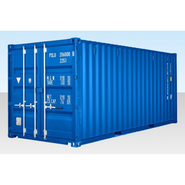 20-Fuß-Self-Storage-Container mit Bambus BLAU (RAL 5010)