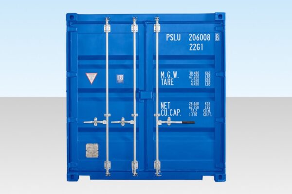 20-Fuß-Self-Storage-Container mit Bambus BLAU (RAL 5010)