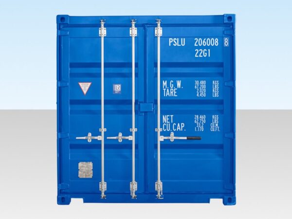 20-Fuß-Self-Storage-Container mit Bambus BLAU (RAL 5010)