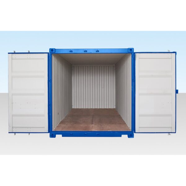 20-Fuß-Self-Storage-Container mit Bambus BLAU (RAL 5010)