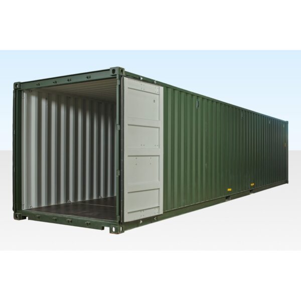 40-Fuß-High-Cube-Schrank, weiß, mit seitlicher Öffnung – Neu