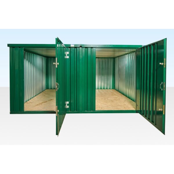 Containerset mit flachen Seitenwänden, 3 m x 4,2 m (pulverbeschichtet)