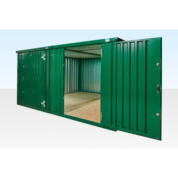 Containerset mit flachen Seitenwänden, 3 m x 4,2 m (pulverbeschichtet)