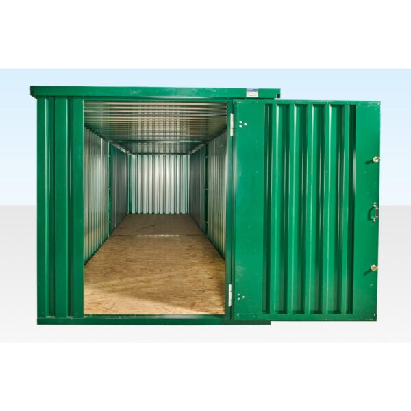 Flache Containerverpackung 8 m x 2,1 m mit Endverbindern (pulverbeschichtet)