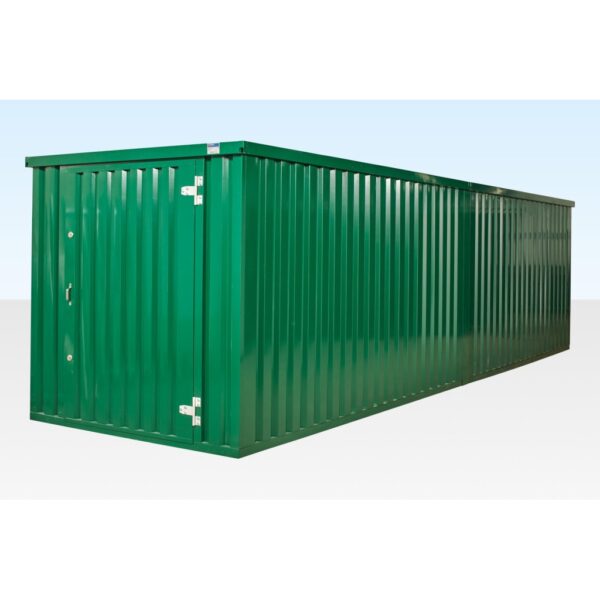 Flache Containerverpackung 8 m x 2,1 m mit Endverbindern (pulverbeschichtet)
