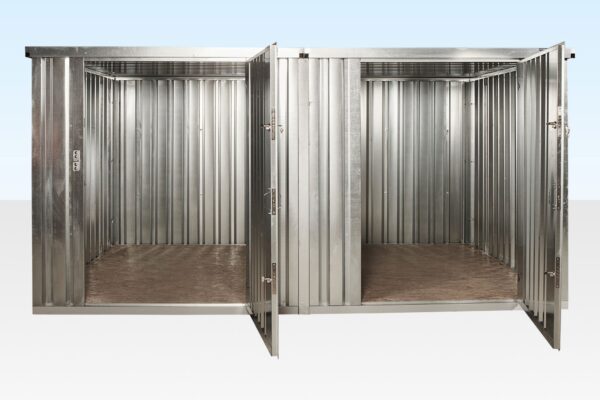 Spielplatzgeräte in Containerform mit flacher Seitenverbindung 3 m x 4,2 m (verzinkt)