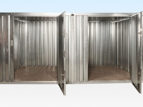 Spielplatzgeräte in Containerform mit flacher Seitenverbindung 3 m x 4,2 m (verzinkt)