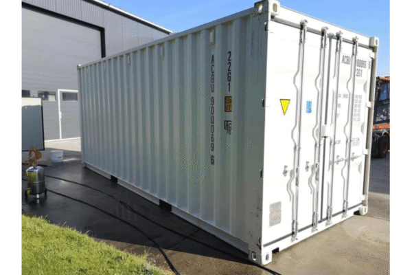20-Fuß-Container, weiß (Einwegfahrt), 30 Tonnen