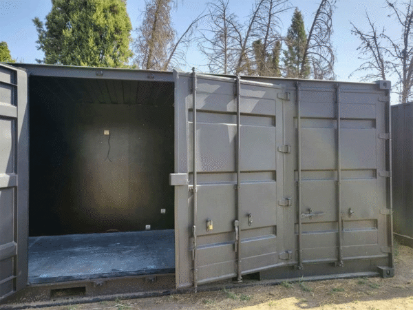 20-Fuß-Container mit offener Seite / Vollzugriff, schwarz