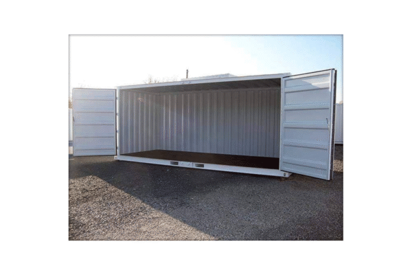 20-Fuß-Container mit offener Seite / Vollzugang, weiß