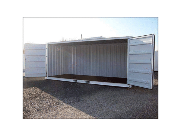 20-Fuß-Container mit offener Seite / Vollzugang, weiß