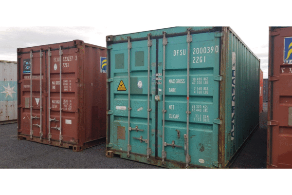 20′ Trockenfrachtcontainer der Klasse B, grün - generalüberholt