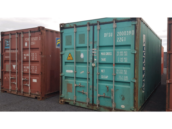 20′ Trockenfrachtcontainer der Klasse B, grün - generalüberholt