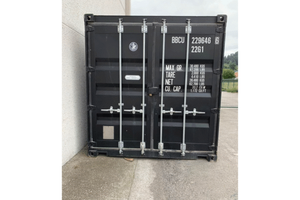 20-Fuß-Lagercontainer, Selbstlagerungscontainer, Schwarz