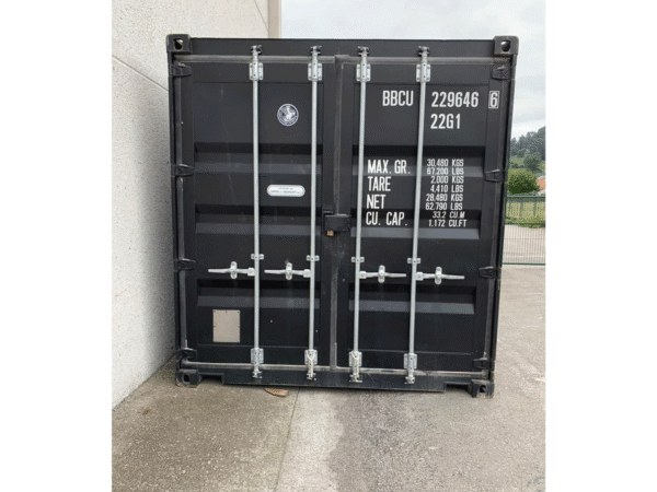20-Fuß-Lagercontainer, Selbstlagerungscontainer, Schwarz