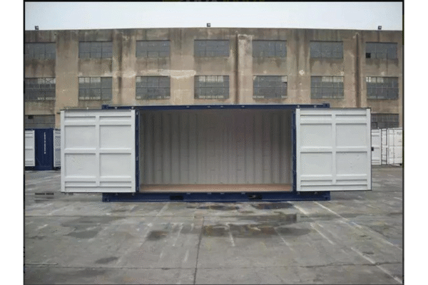 20-Fuß-Container mit offener Seite / Vollzugriff, blau 1
