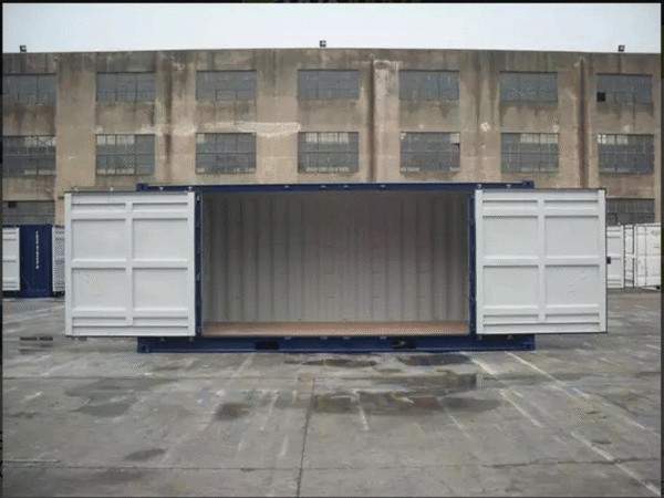 20-Fuß-Container mit offener Seite / Vollzugriff, blau 1