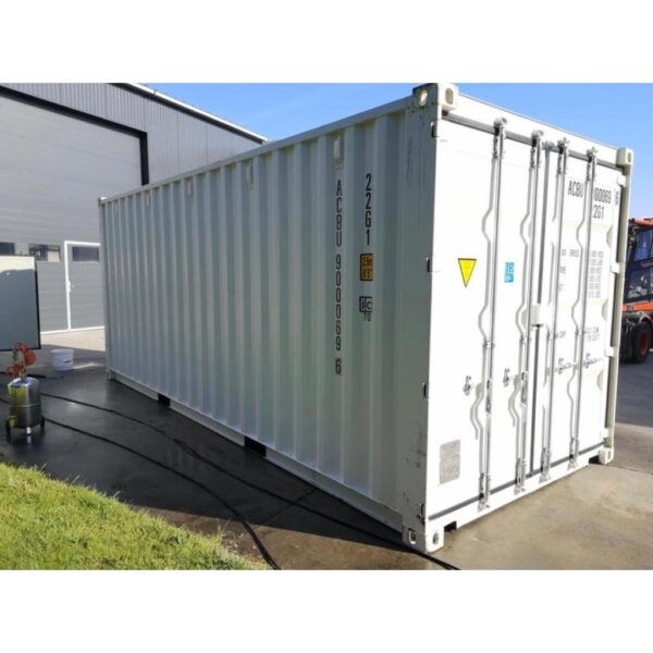 20-Fuß-Container, weiß (Einwegfahrt), 30 Tonnen