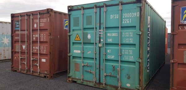 20′ Trockenfrachtcontainer der Klasse B, grün - generalüberholt