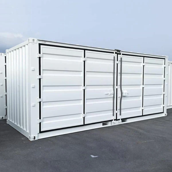 20-Fuß-Container mit offener Seite/Vollzugang, weiß, neu
