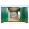 Flacher XL 4m Kiosk (RAL6005) – Grüne, verzinkte, flache, mobile XL 4m Einheit