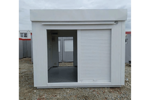 Gewerbecontainer 300x350 mit geteilten Rolltoren vorne + Hecktür