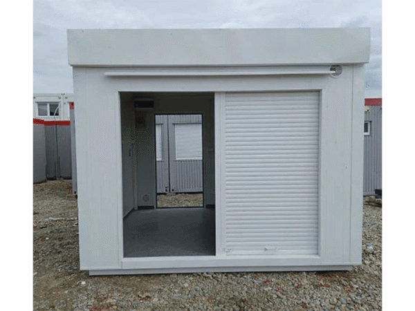 Gewerbecontainer 300x350 mit geteilten Rolltoren vorne + Hecktür
