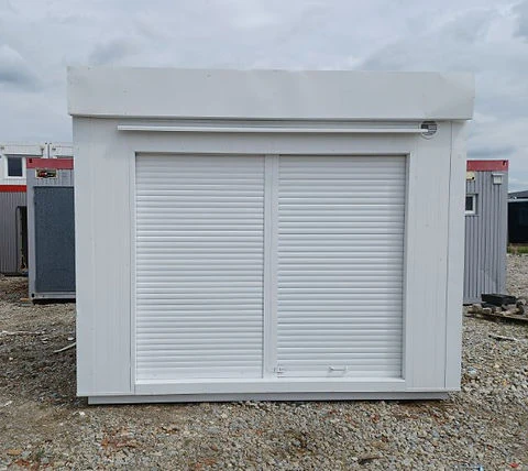 Gewerbecontainer 300x350 mit geteilten Rolltoren vorne + Hecktür