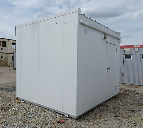 Gewerbecontainer 300x350 mit geteilten Rolltoren vorne + Hecktür