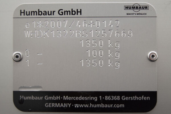 Humbaur HKT 132515 S für 2 Motoren